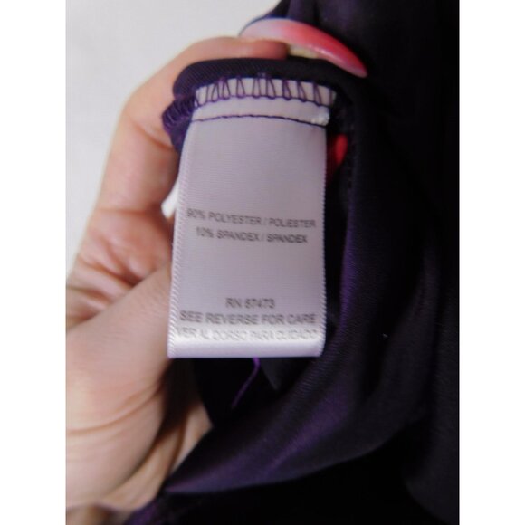 Danny & Nicole Medium Purple Velvet A-Line Dress Glam Witch - Picture 11 of 12